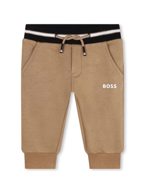 Logo-print cotton-blend trousers - Neutrals