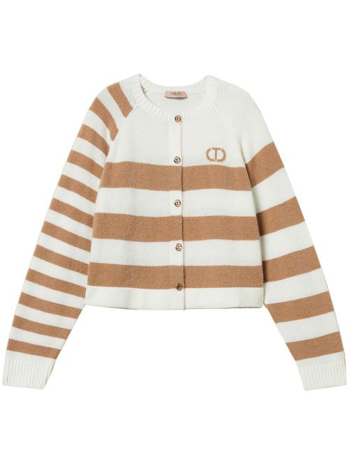 Two-tone striped cardigan - Neutrals