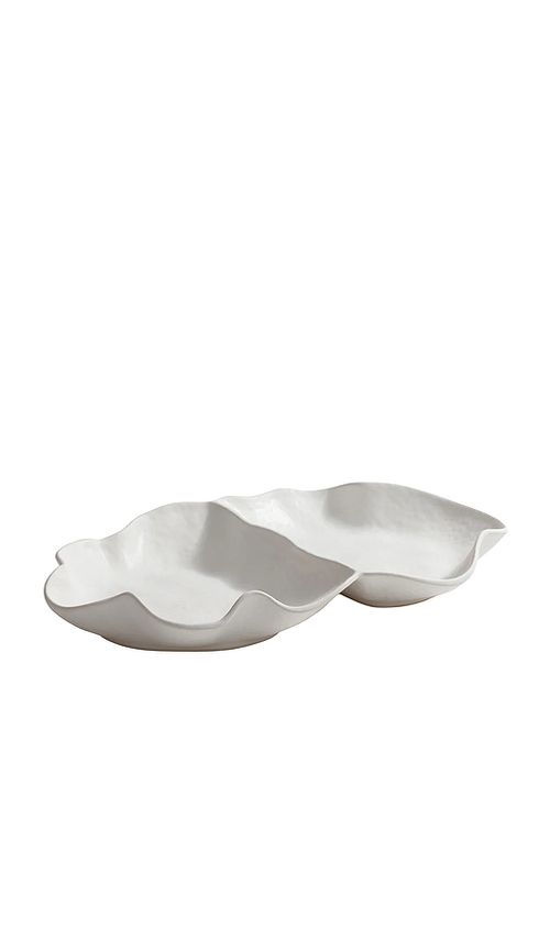 The Favorites Alfresco Ceramic Sectional Serving Bowl en White