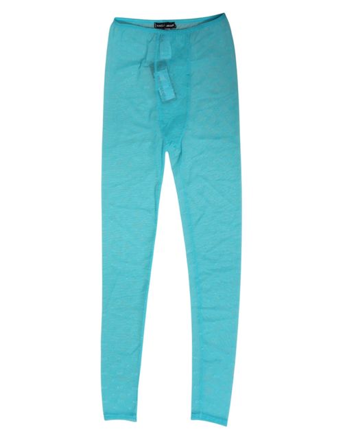 Logo Lace Nylon-Elastane Leggings — Blue