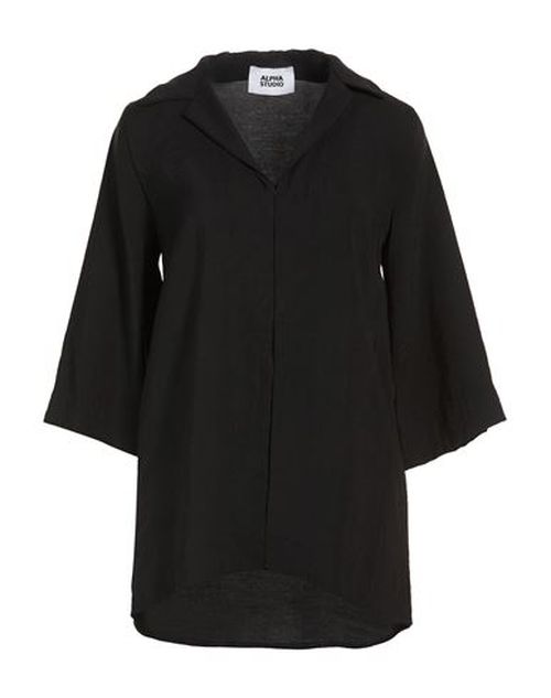 Woman Shirt Black Size 2 Modal, Polyester