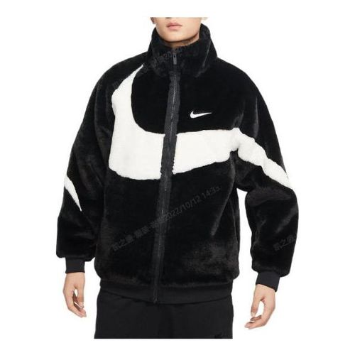 Big Swoosh Fur Jacket 'Black'