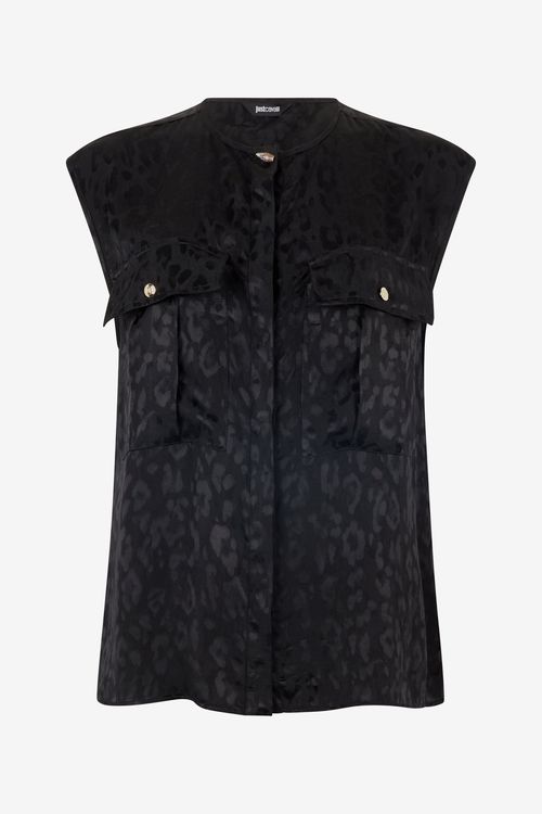 Sleeveless Top With Jaguar Skin Design