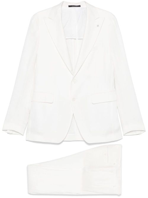 Tagliatore linen suit - White