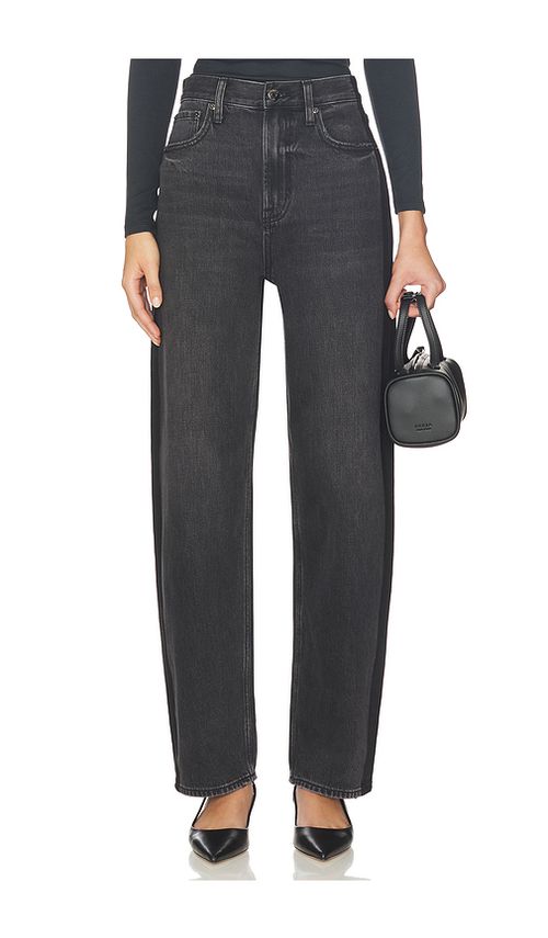 PISTOLA Wes High Rise Barrel Jeans in Black. 30. Also