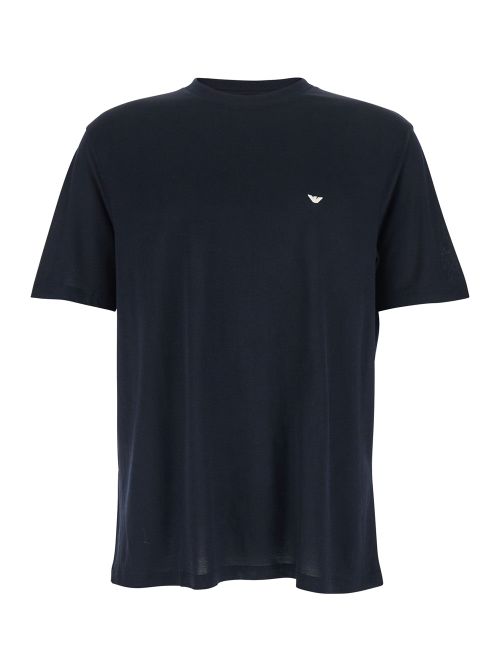 Logo-Embroidered T-Shirt — Navy