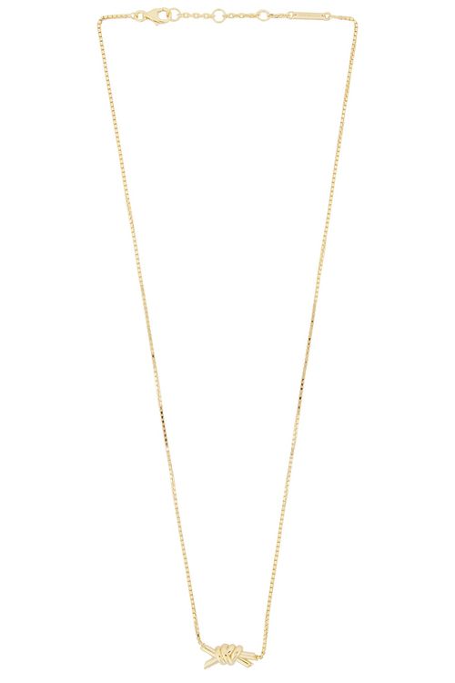 Bottega Veneta Knot Necklace in Gold - Metallic Gold.  a