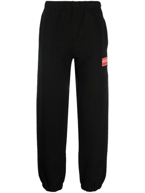 Black Logo Patch Track Pants