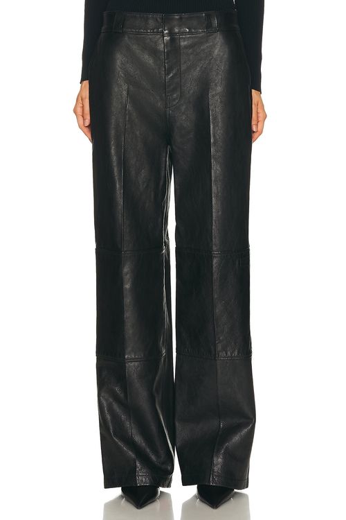 Alexander Wang Mid Rise Moto Workwear Pant in Black - Black. 0 also