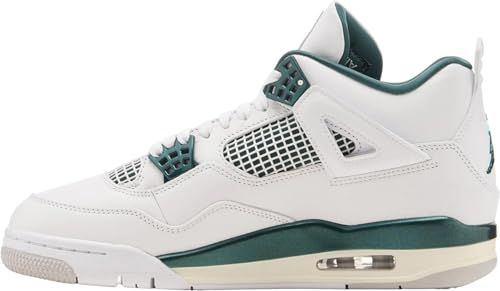 Jordan Men's 4 Retro White/Oxidized Green-White
