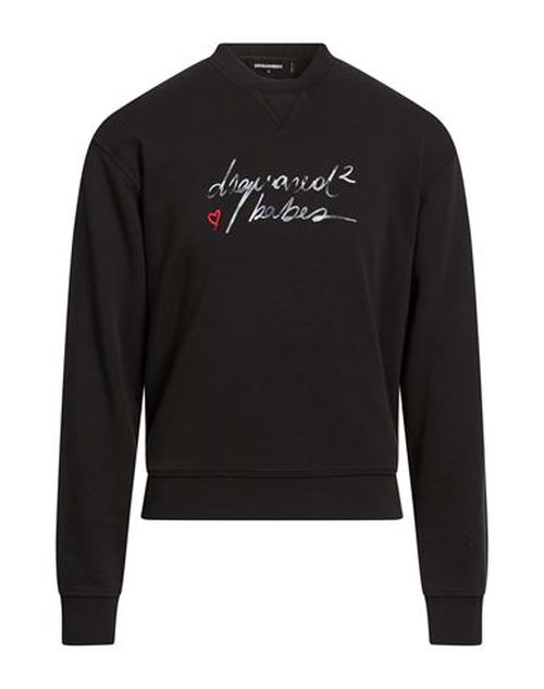 Man Sweatshirt Black Size XS Cotton