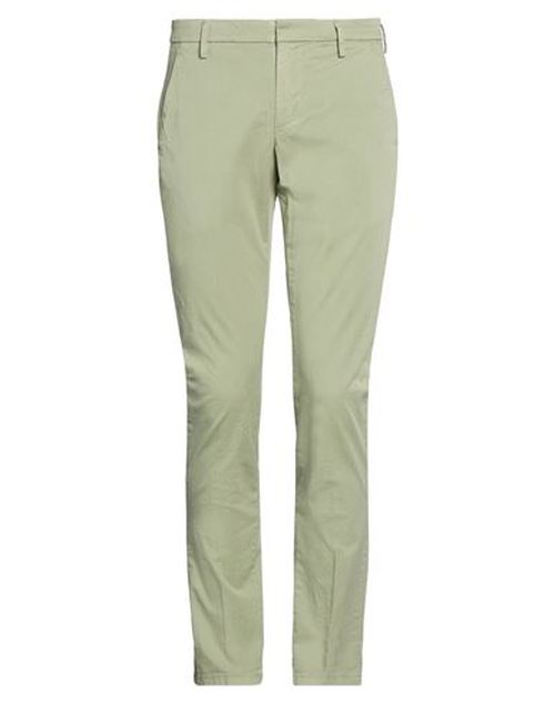 Man Pants Sage green Size 33 Cotton, Elastane
