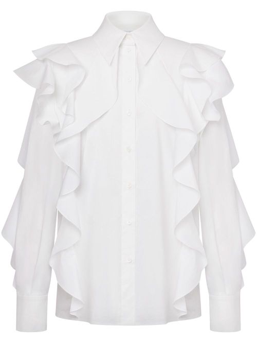 Ruffled shirt - White