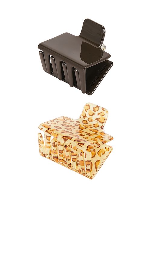 Casa Clara x REVOLVE Pia Hair Clip Set in Brown