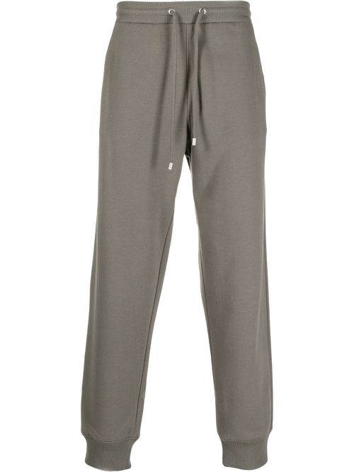 Drawstring wool track pants - Green