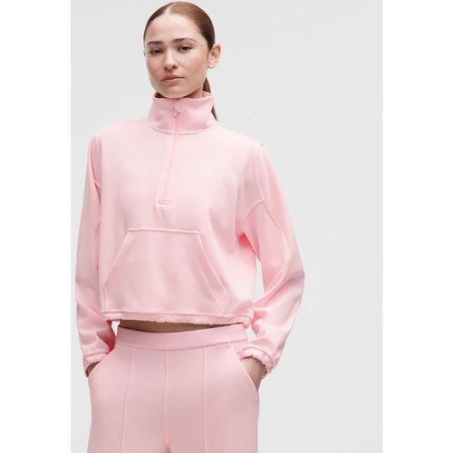 Lululemon – Women's Brushed Softstreme Half Zip Sweatshirt – Color Pink