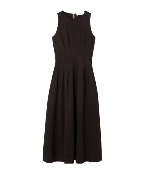 Fitted pleated A-line dress