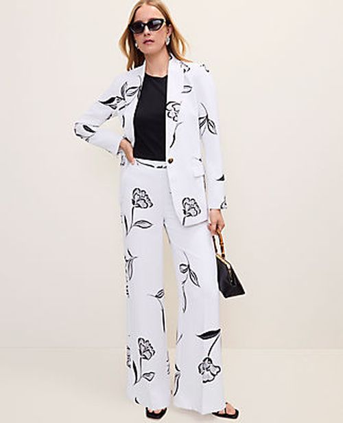 Ann Taylor The Petite Wide-Leg Pant in Floral Print