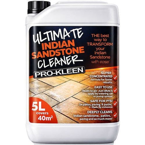 ProKleen Pro-Kleen Ultimate Indian Sandstone Cleaner Removes Dirt, Grime, Black Spots, Stains & More Restores Colour Child & Pet Safe