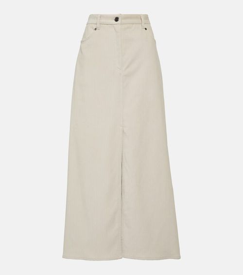 Brunello Cucinelli Cotton corduroy maxi skirt