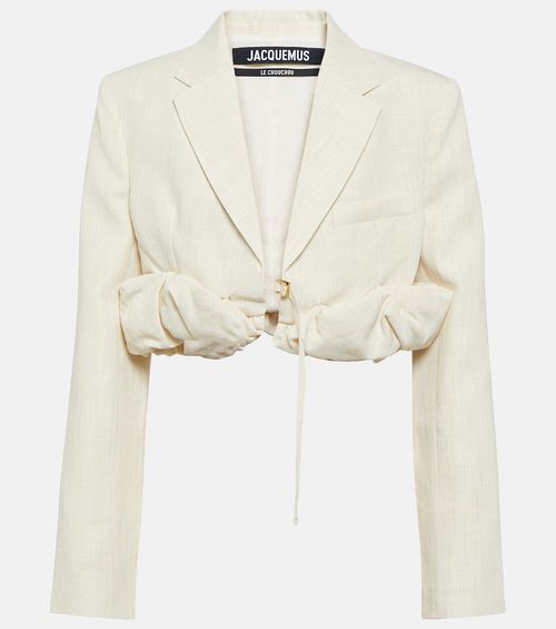 La Croissant linen-blend jacket