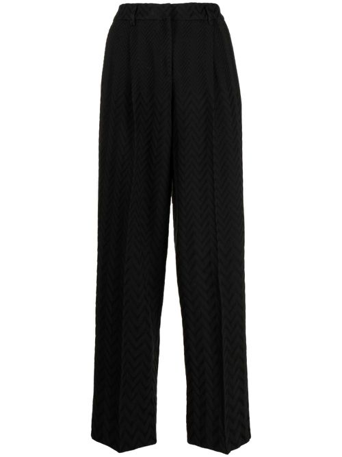 Zigzag tailored trousers - Black