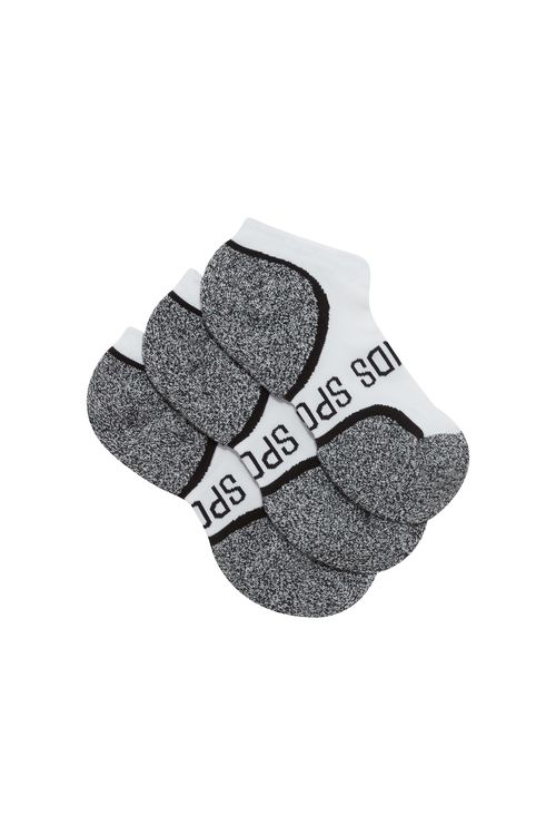 Womens Ultimate Comfort Low Cut 3 Pack Socks in White