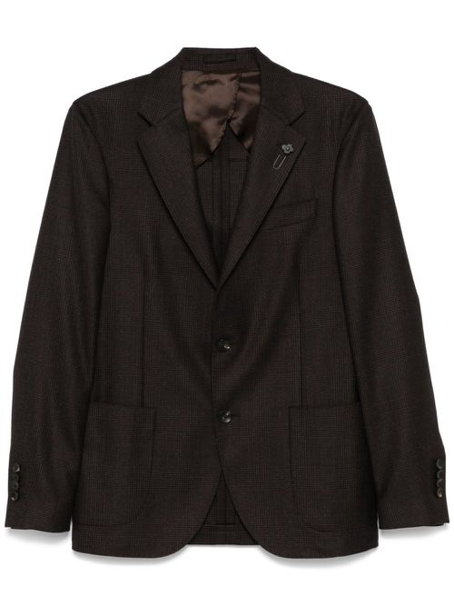 Checked blazer - Brown