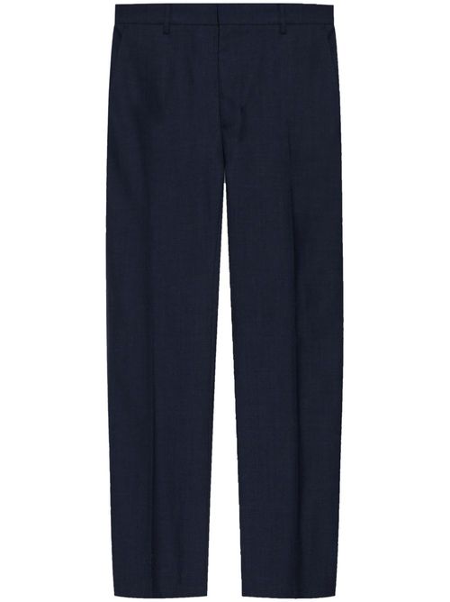 Pressed-crease tapered trousers - Blue