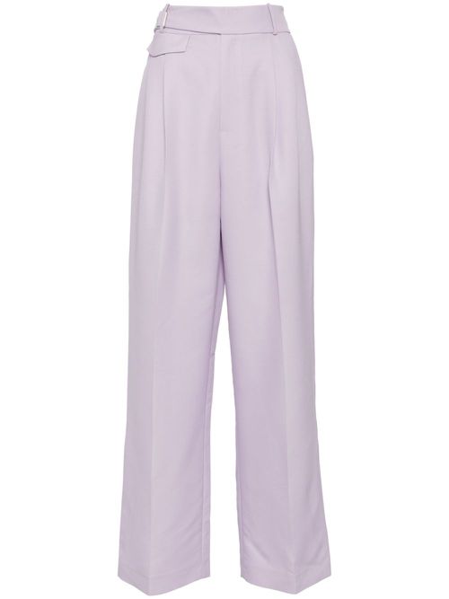 Wide-leg tailored trousers - Purple