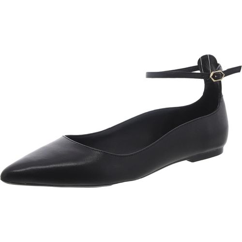 Madison Womens Leather Pointed Toe Ballet Flats