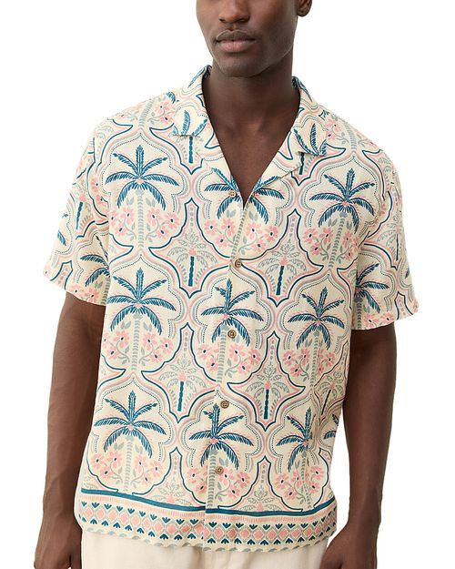 Regular Fit Print Camp Shirt