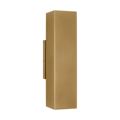Natural Brass LED Outdoor Wall Mount from the Pressa Collection