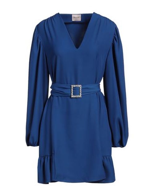 Woman Mini dress Bright blue Size M Polyester, Elastane