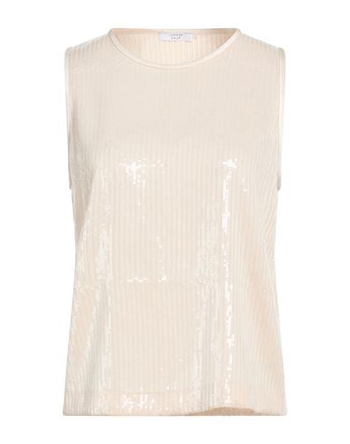 Woman Top Cream Size 6 Polyester, Viscose, Polyamide