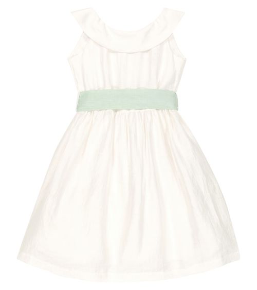 Il Gufo Linen-blend sleeveless dress