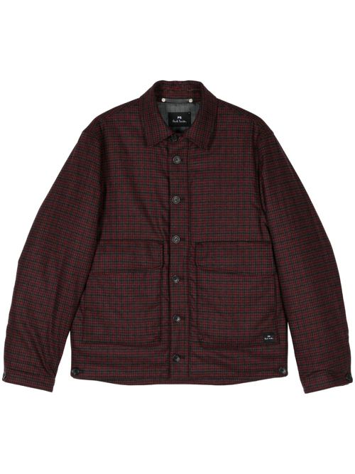 Plaid-check jacket - Red