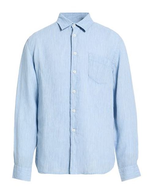 Man Shirt Slate blue Size L Linen