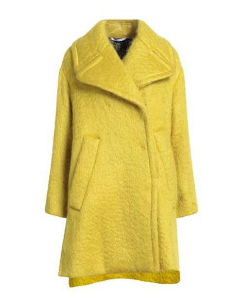 Woman Coat Mustard Size 2 Mohair wool, Wool, Polyamide