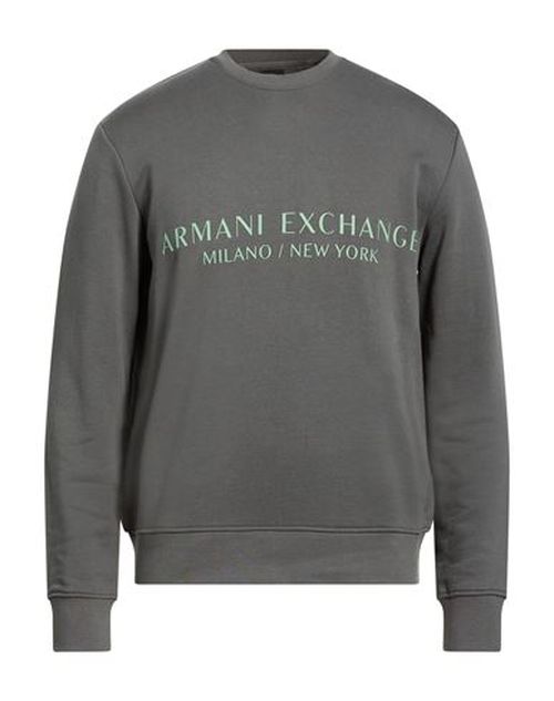 Man Sweatshirt Green Size M Cotton, Elastane