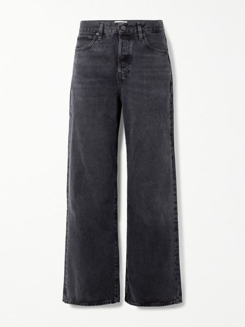 The Loose Low-rise Wide-leg Jeans - Black