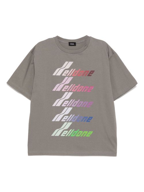 We11done Multi Logo Print T-shirt - Grey