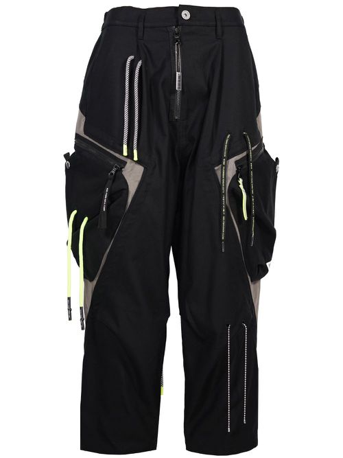 Multi drawcord cargo pants - Black