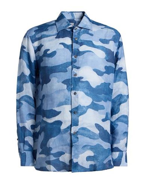 Man Shirt Light blue Size 3XL Linen
