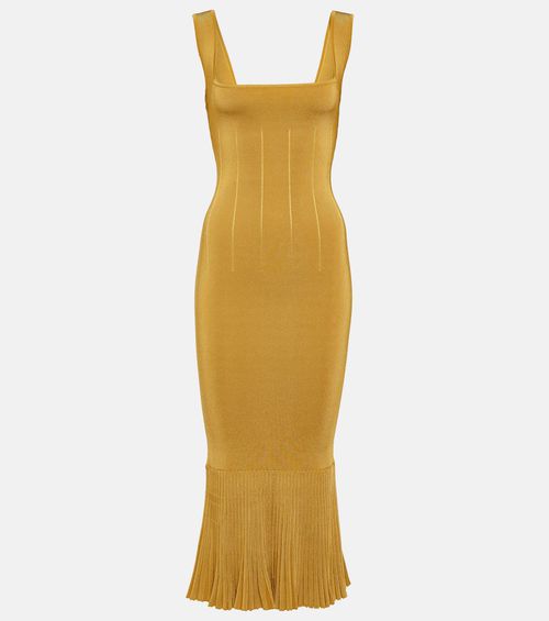 Galvan Solar Gaze scarf-detail satin gown