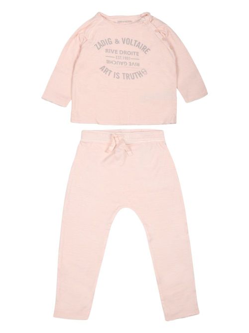 Logo-print tracksuit set - Pink