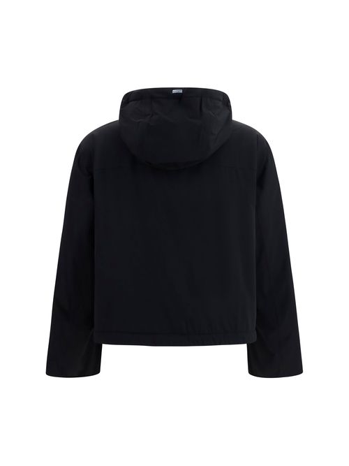 Hooded Padded Down Jacket — Black