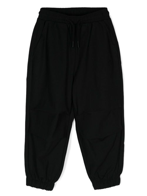Embroidered-logo trousers - Black