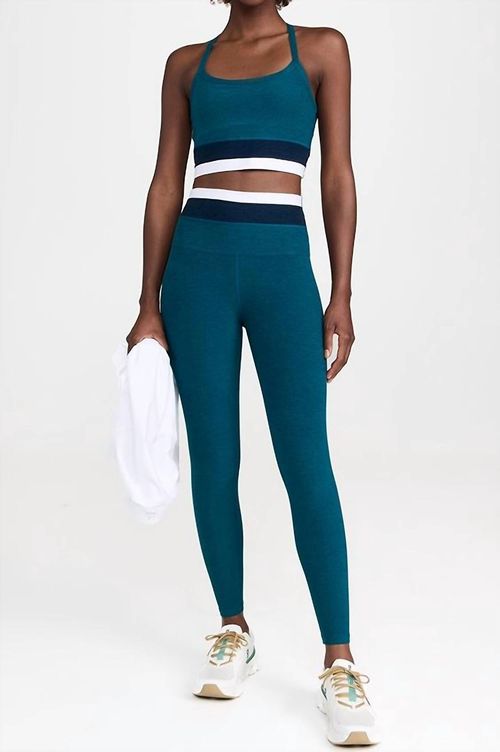 Horizon Colorblock High Cropped Tank Top In Majestic Blue Tri-Color