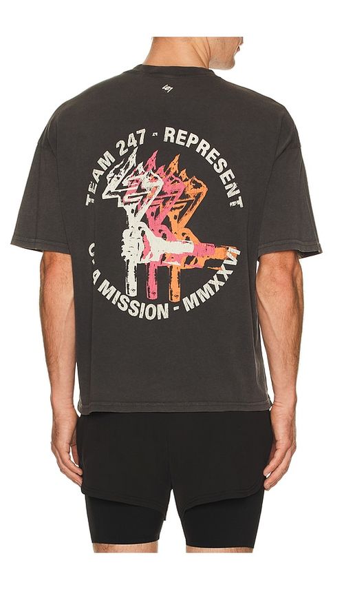 247 Torch Crop Tee in Black. - M also in L, S, XL/1X